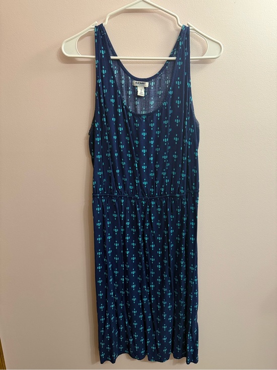 Old Navy Dresses & Skirts - Old Navy Navy Dress with Teal Dot Motif
